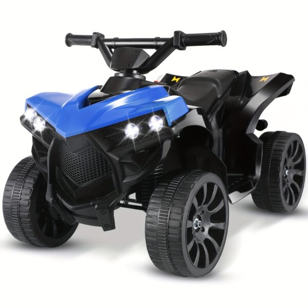 Kids Electric Quad ATV with Headlights & Pedal Accelerator - 36V Power, Sturdy PP Construction, All-Terrain Anti-Slip Tires, 55 lbs Weight Capacity, - Ride-On  for Boys & Girls (/Red//Black) - Ideal Birthday/Christmas/Halloween Gift, 1.86 MPH Speed, Design with Black Rims & White Tires, - for Indoor/ Play, Suitable for Young Kids