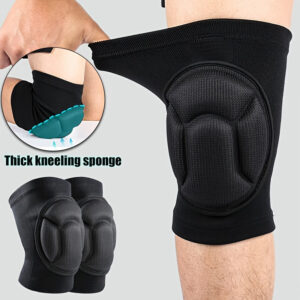 f5c8ef26ad40418fba93b8e444cc82e6-goods.jpeg 2pcs - Thickened Sponge-Filled Knee Pads, Unisex High Elasticity Patella Strap for Comfortable Wear Experience in Black / 45-80kg
